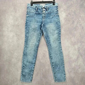 No Boundaries Blue Button Jeans Pants‎ Size 9
